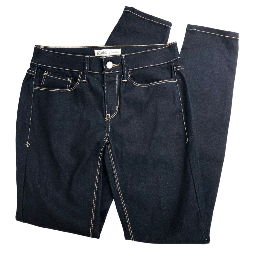 Black Mudd Low-Rise skinny FLX Stretch Jeans